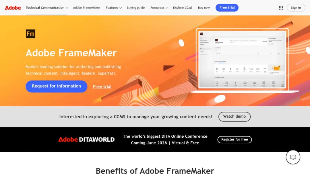 Adobe FrameMaker screenshot