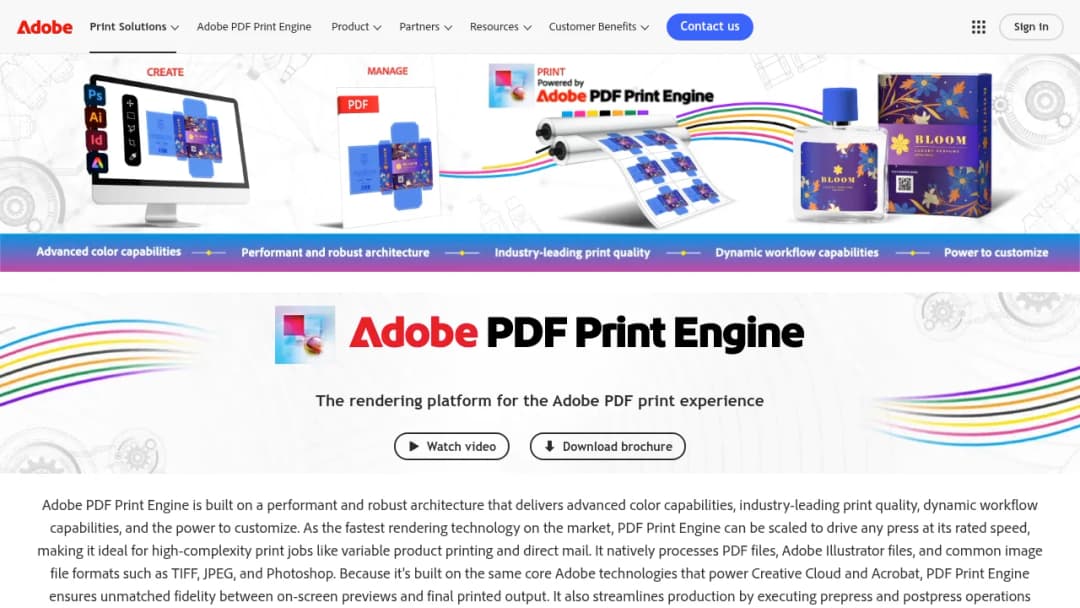 Adobe PDF Print Engine screenshot