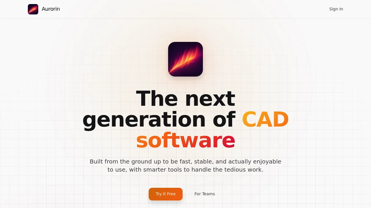 Aurorin CAD screenshot
