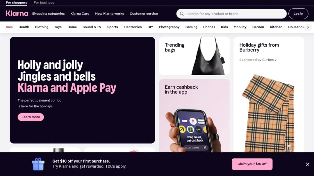 Klarna screenshot