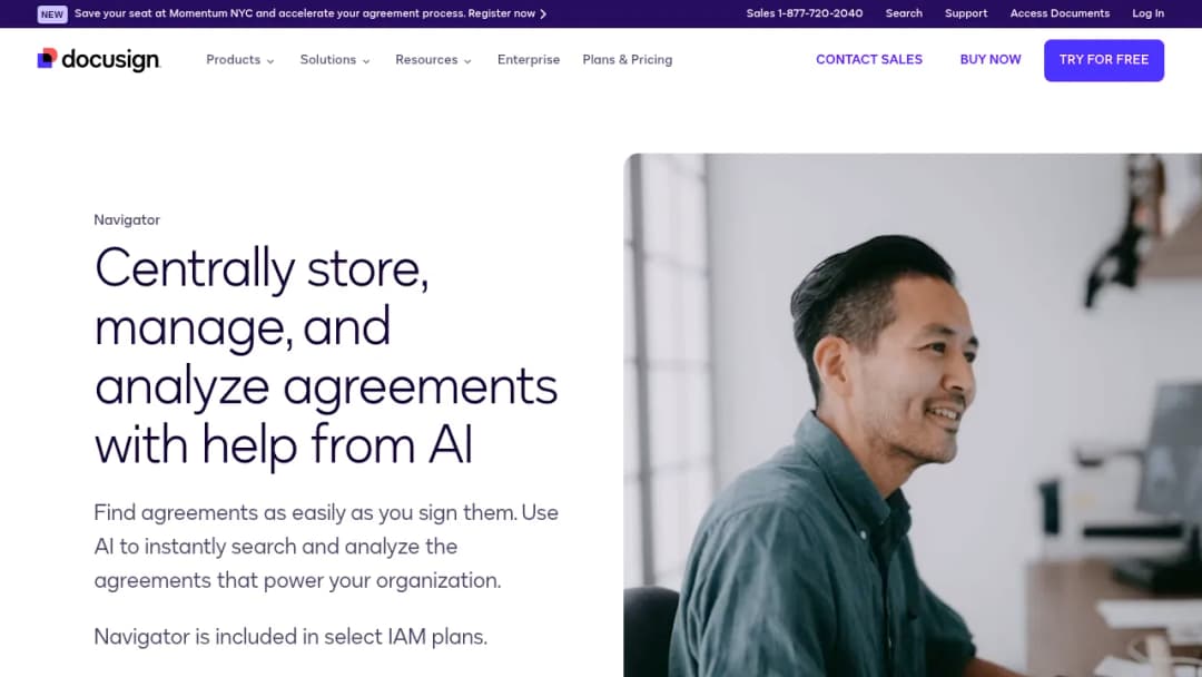 DocuSign Navigator screenshot