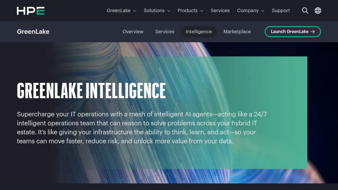 HPE GreenLake Intelligence screenshot