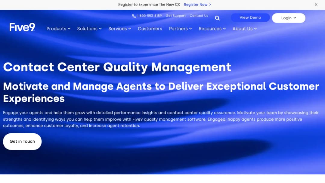 Five9 Quality Management screenshot
