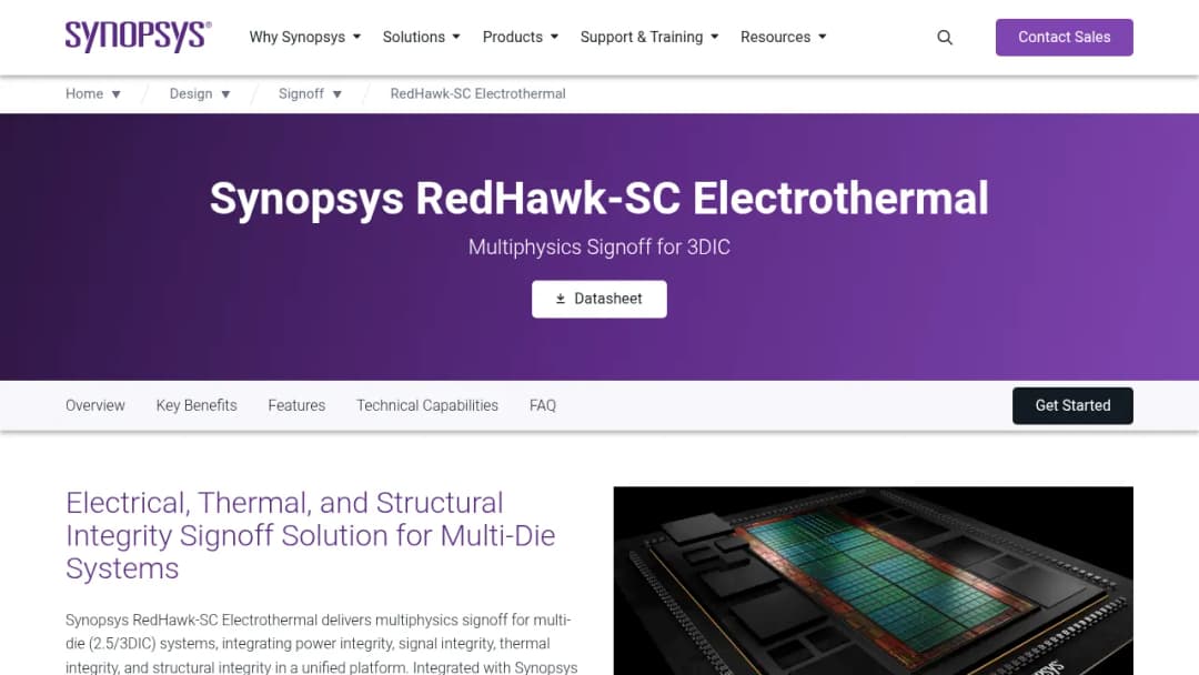 Synopsys RedHawk-SC Electrothermal screenshot