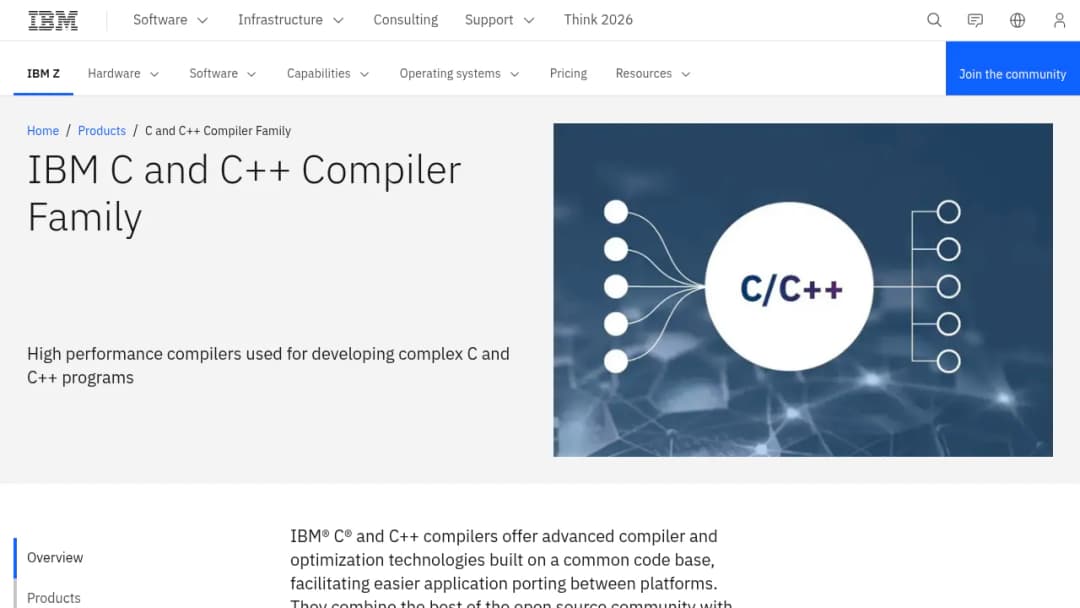 IBM C and C Plus Plus Compiler Family screenshot