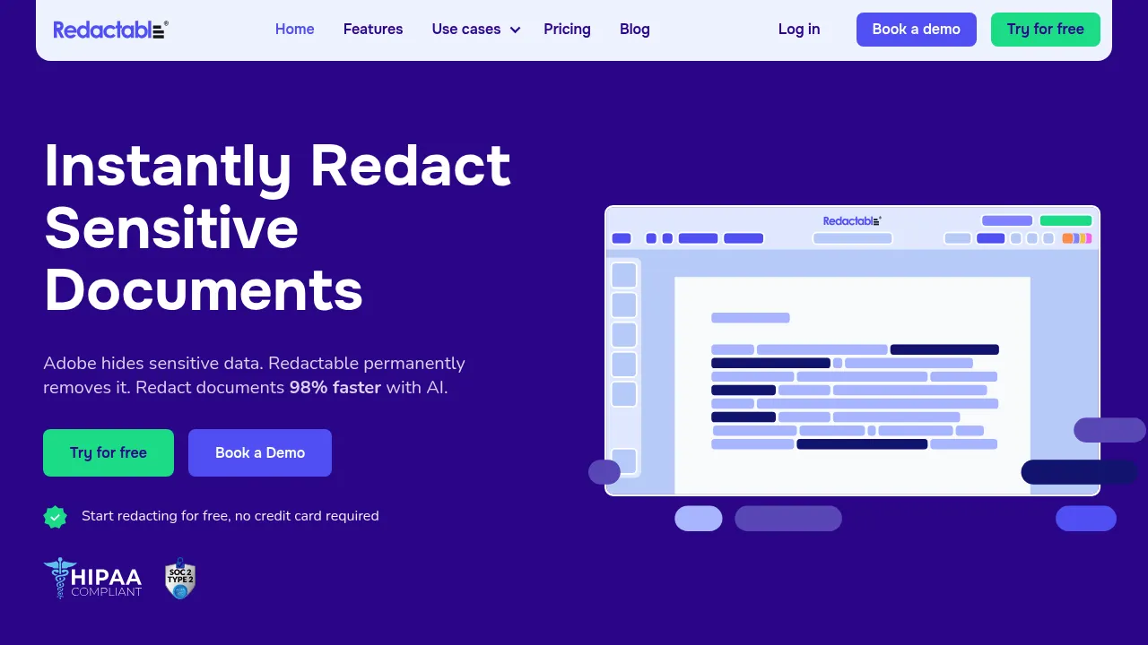 Redactable screenshot