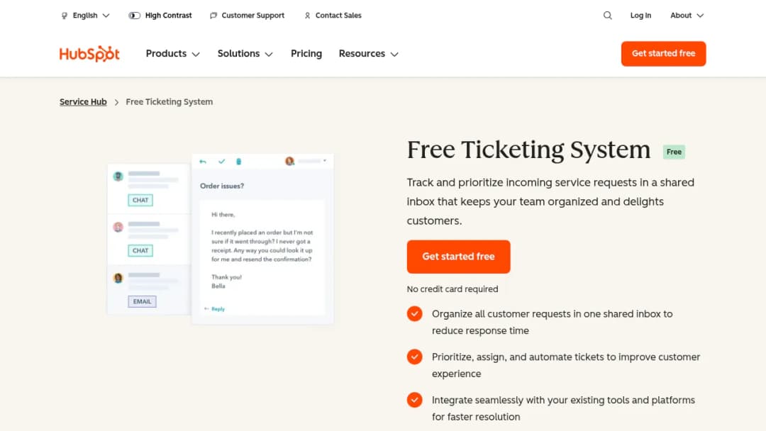 HubSpot Ticketing System screenshot
