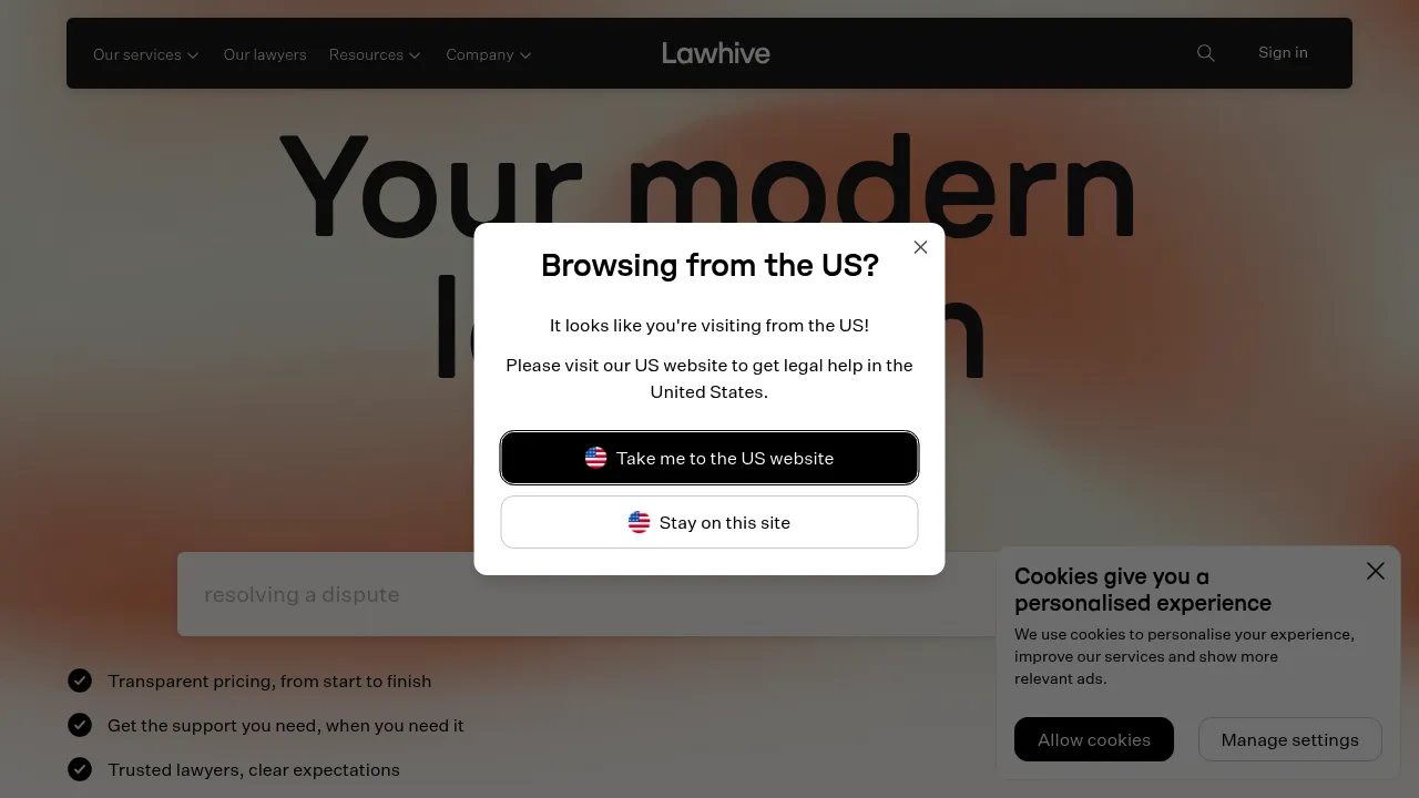 Lawhive screenshot