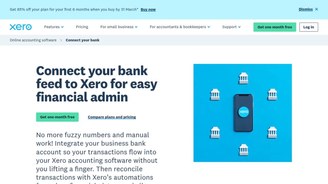 Xero Bank connections screenshot