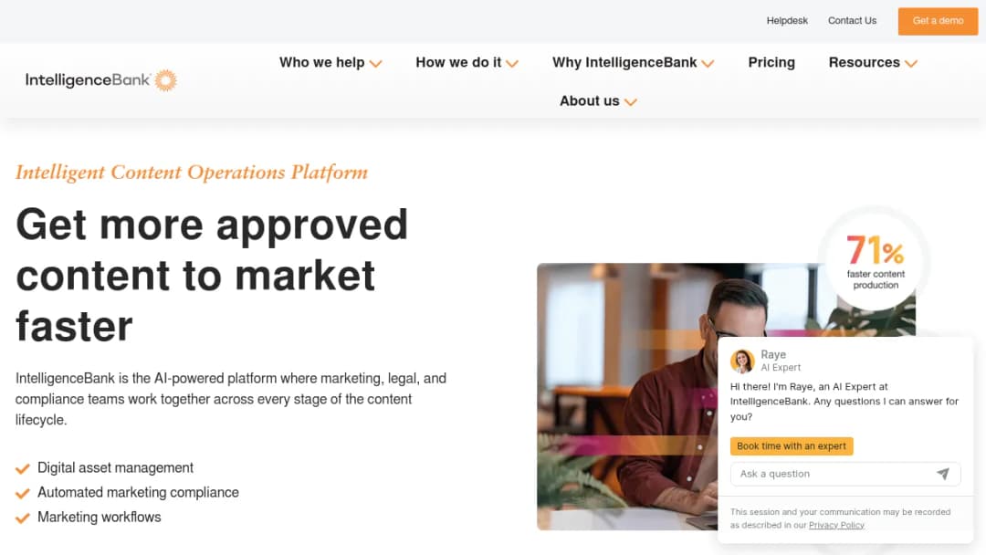 IntelligenceBank screenshot
