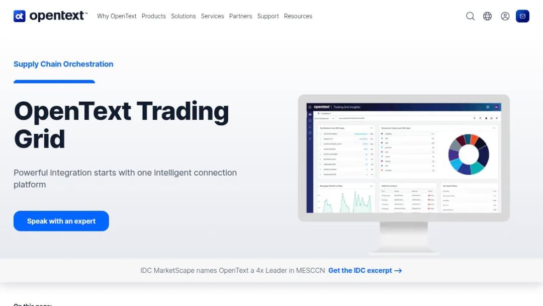 OpenText Trading Grid screenshot