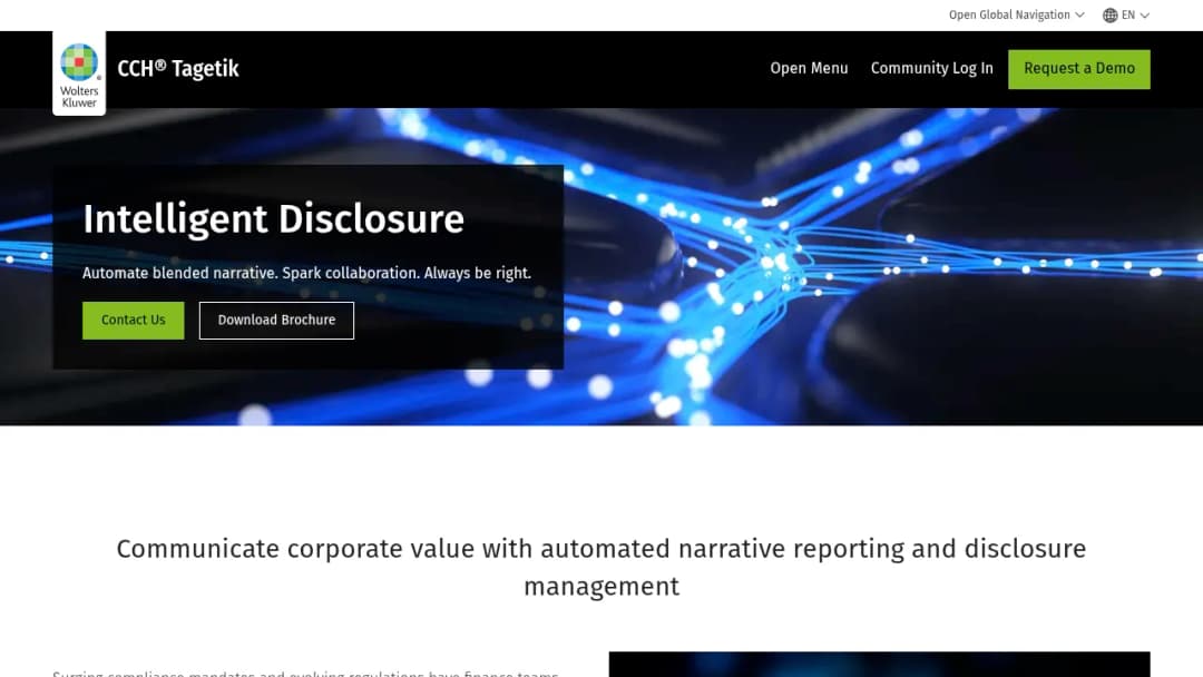 Wolters Kluwer CCH Tagetik: Intelligent Disclosure screenshot