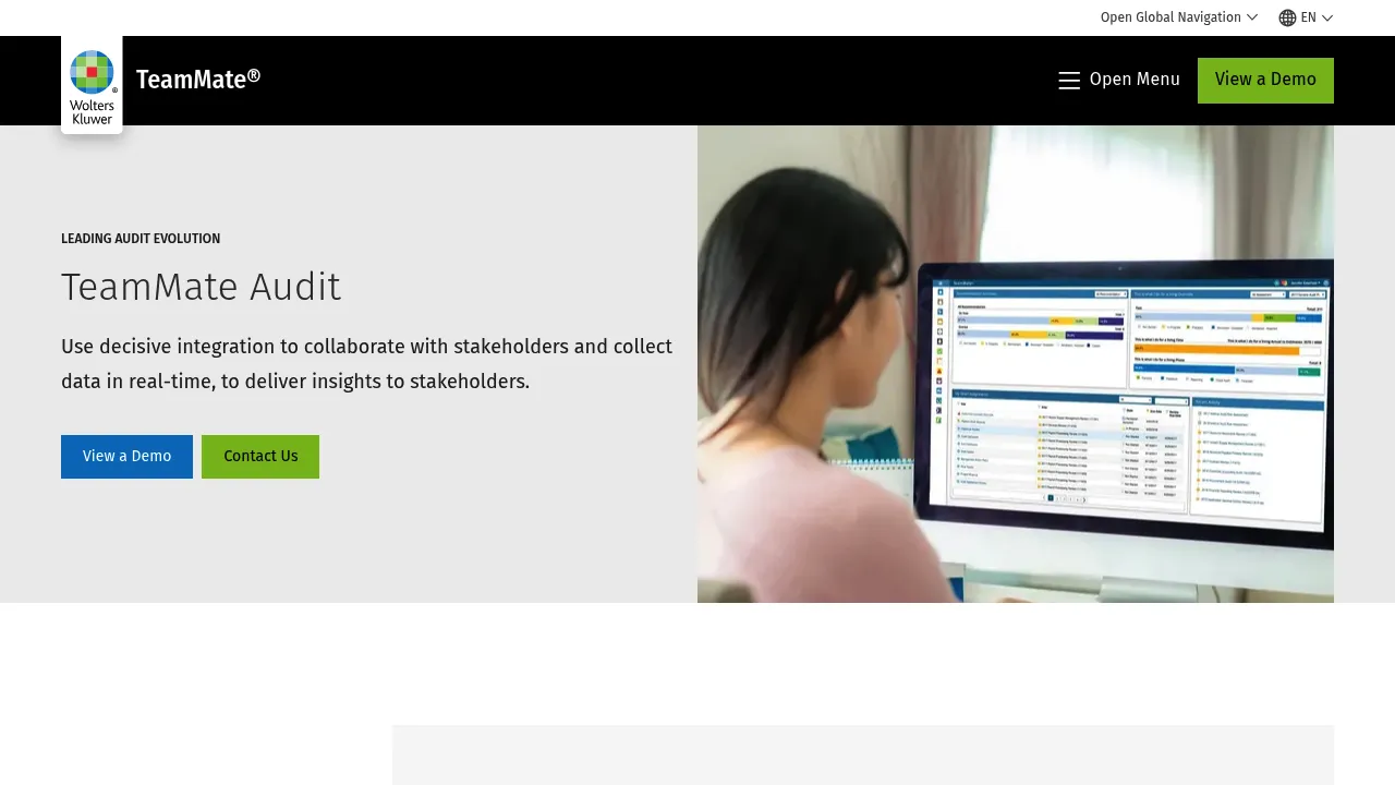 Wolters Kluwer TeamMate+ Audit screenshot