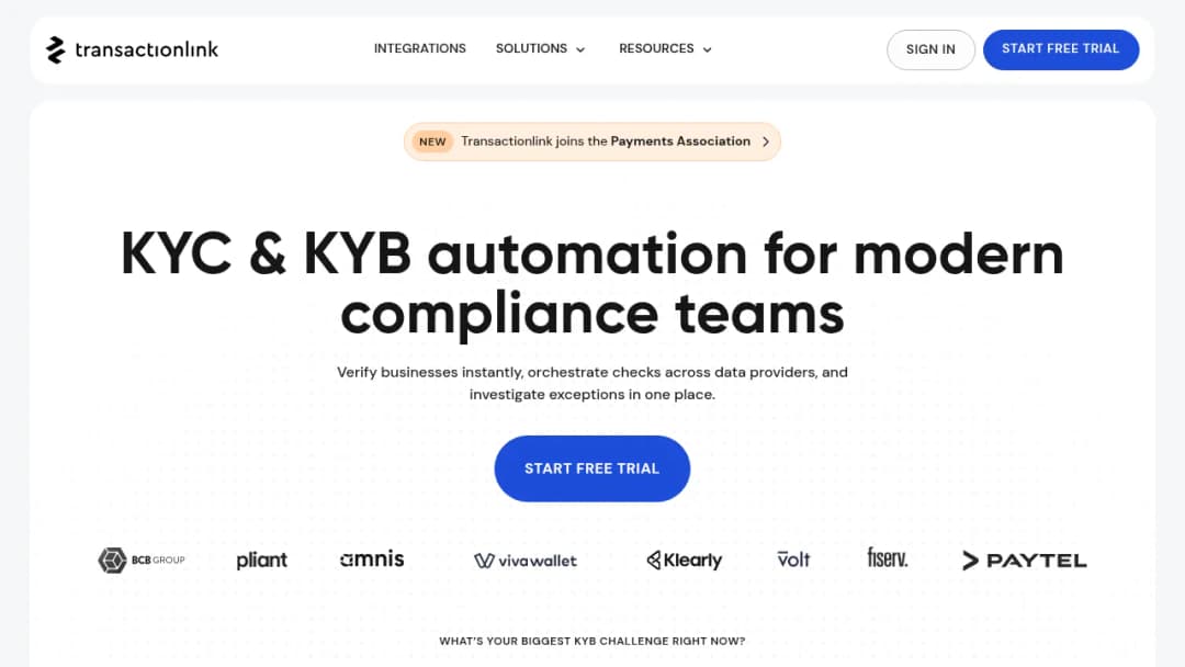 TransactionLink screenshot