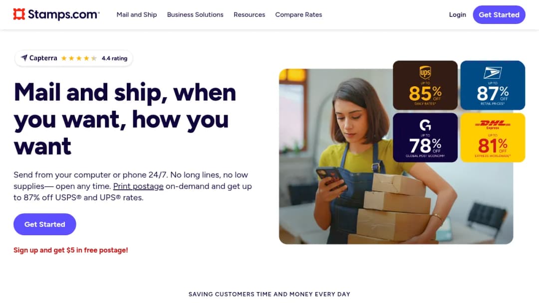 Auctane Stamps.com screenshot