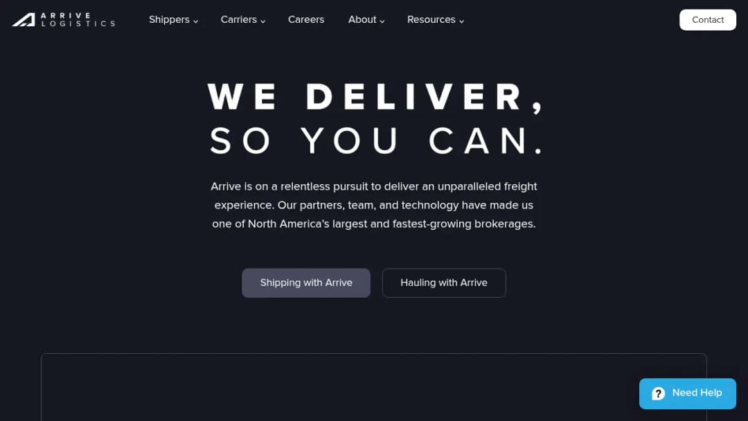 Arrive Logistics screenshot