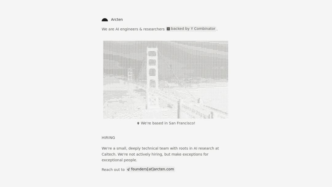 Arcten screenshot