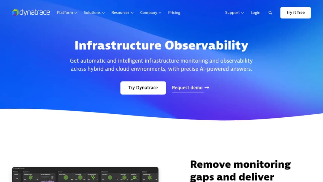 Dynatrace Infrastructure Observability screenshot