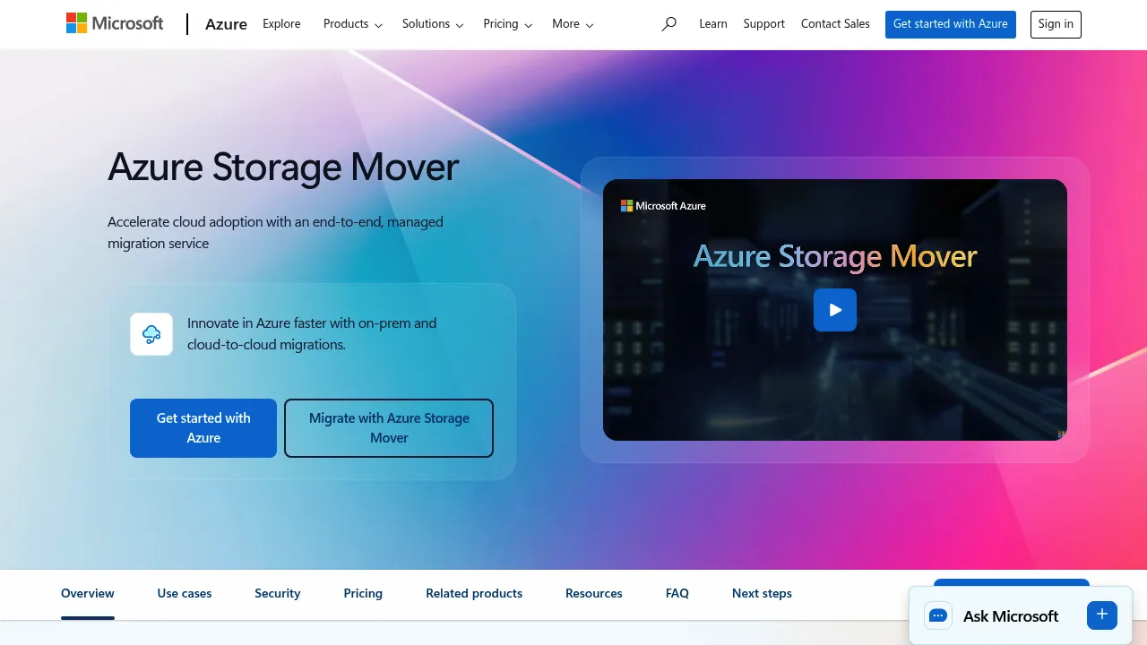 Azure Storage Mover screenshot