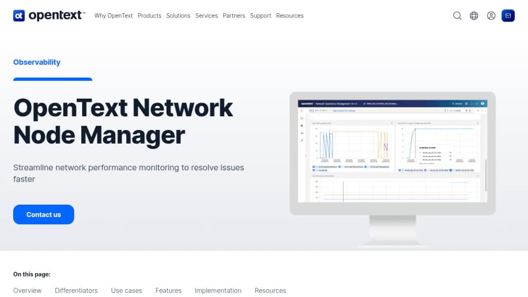 OpenText Network Node Manager screenshot