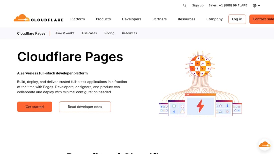 Cloudflare Pages screenshot