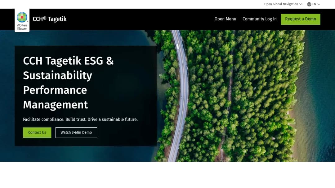 Wolters Kluwer CCH® Tagetik ESG & Sustainability Performance Management screenshot