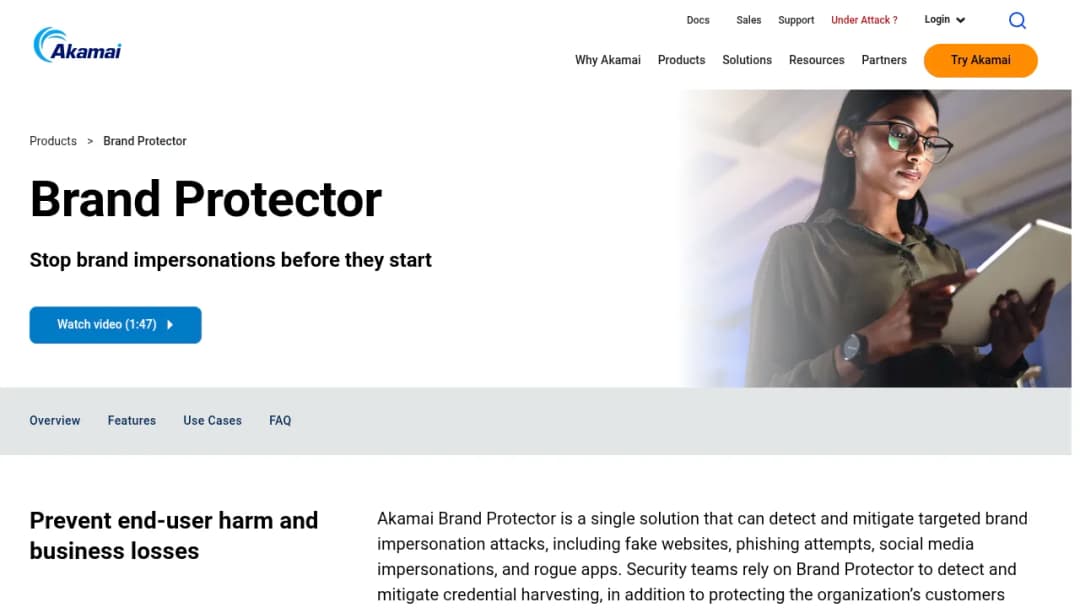 Akamai Brand Protector screenshot