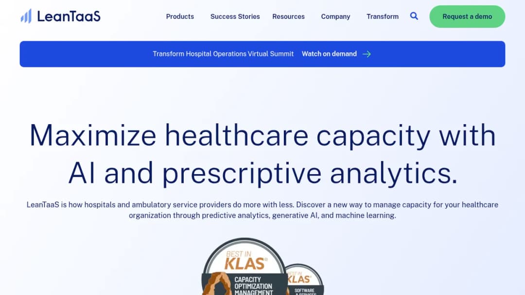 LeanTaaS screenshot