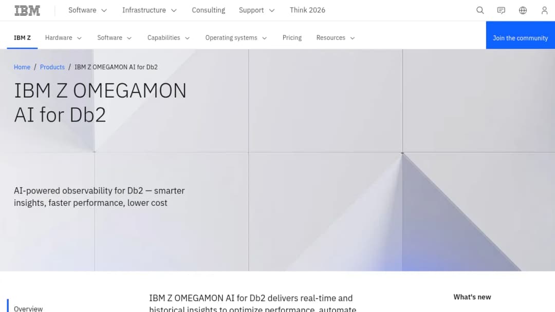 IBM Omegamon Xe Db2 Performance Expert on Z screenshot