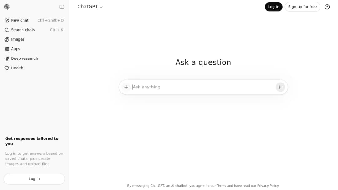 ChatGPT screenshot