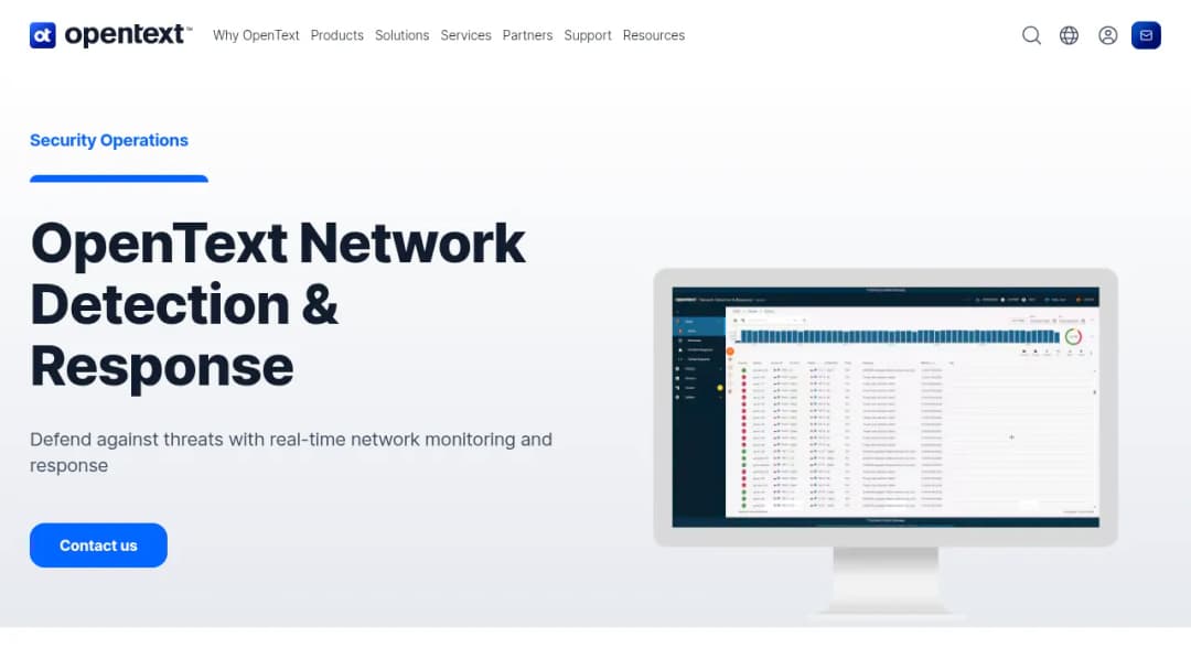OpenText Network Detection & Response screenshot