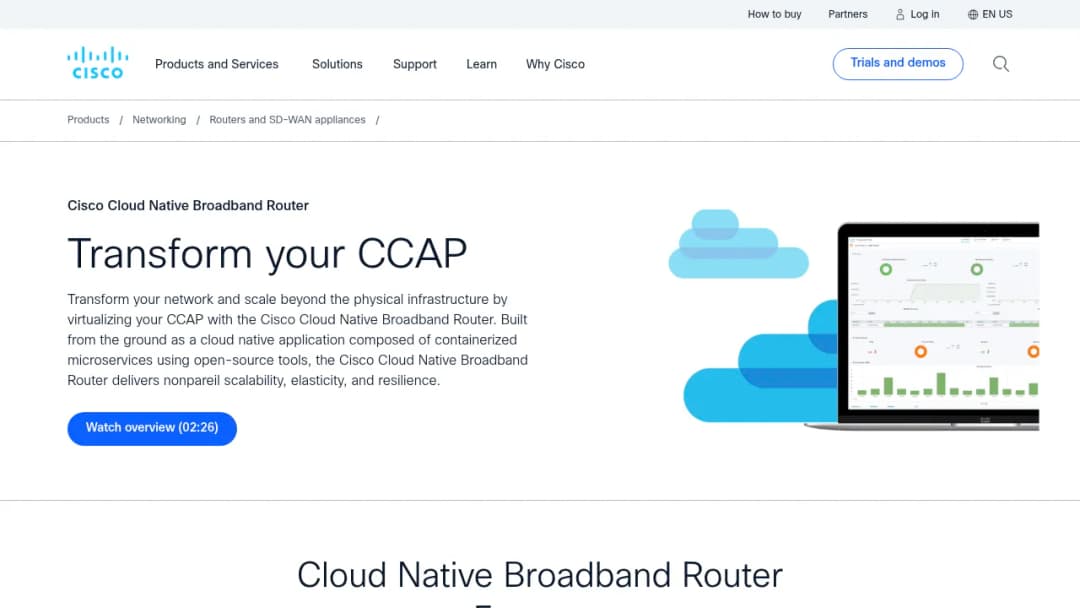 Cisco Cloud Native Broadband Router screenshot