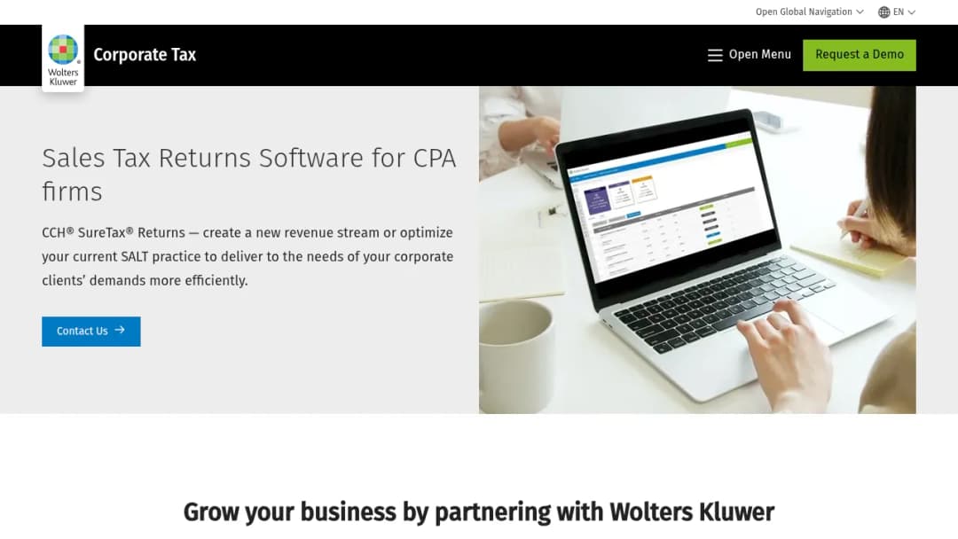 Wolters Kluwer Sales Tax Returns Software for CPA Firms screenshot