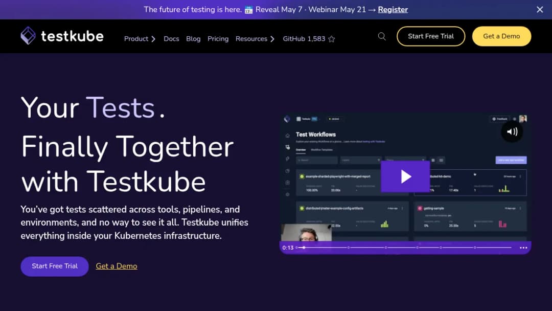 Testkube screenshot