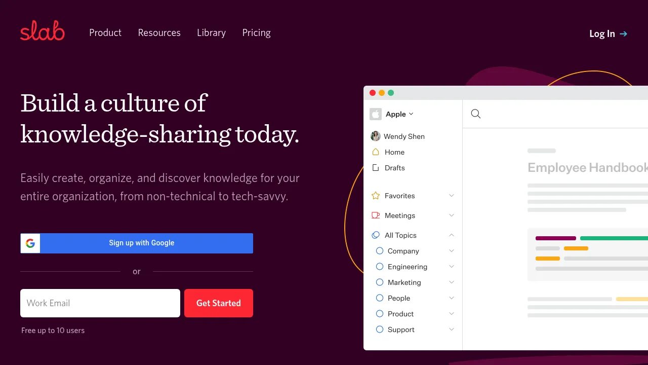 Slab screenshot