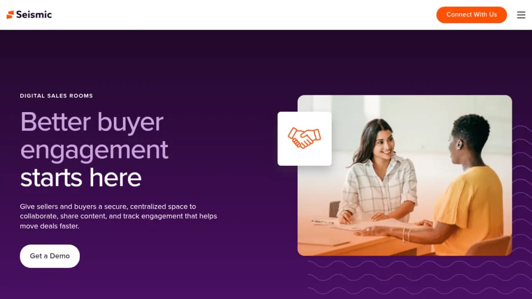 Seismic Digital Sales Rooms screenshot