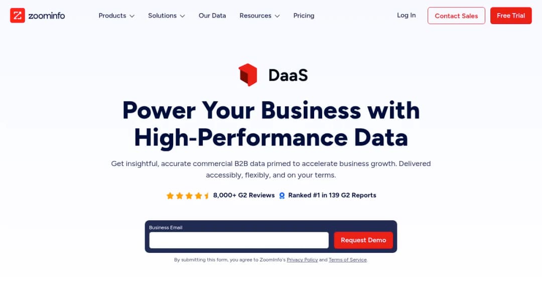 ZoomInfo DaaS screenshot