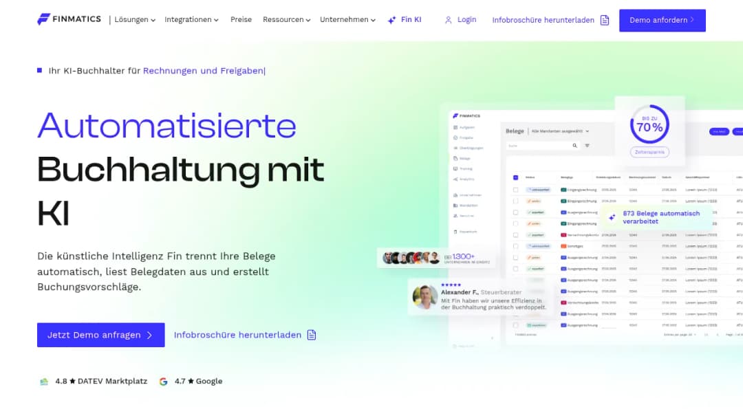 Finmatics screenshot