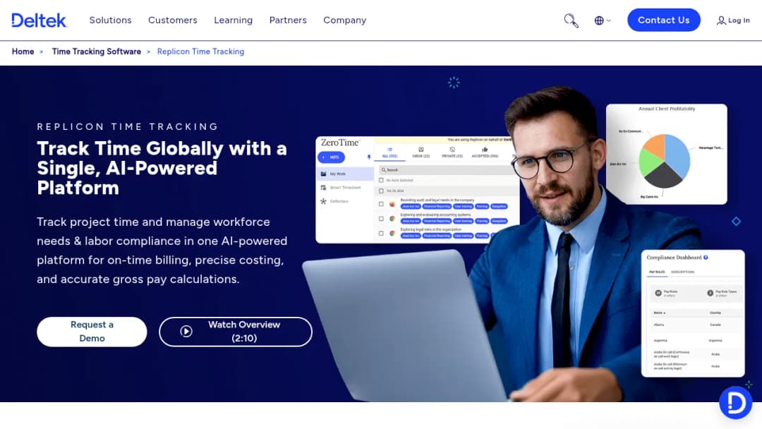 Replicon screenshot