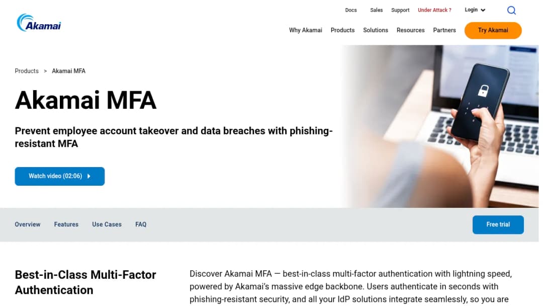 Akamai MFA screenshot