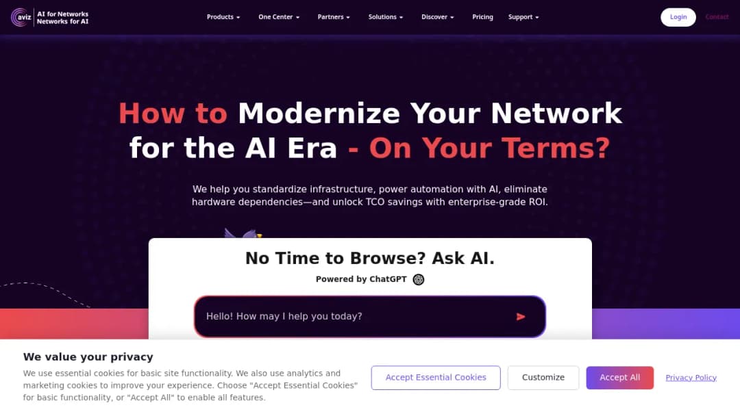 Aviz Networks screenshot