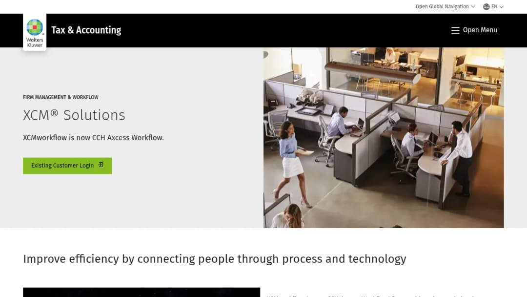 Wolters Kluwer XCM® Solutions screenshot
