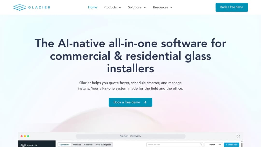 Glazier Software screenshot