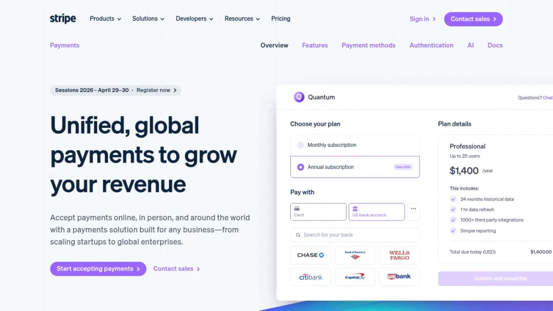 Stripe Payments screenshot