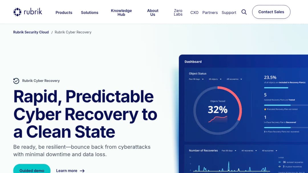 Rubrik Cyber Recovery screenshot