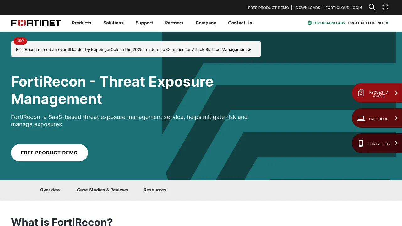 Fortinet Threat Exposure Management screenshot