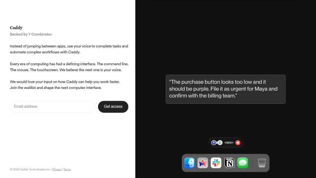 Caddy screenshot