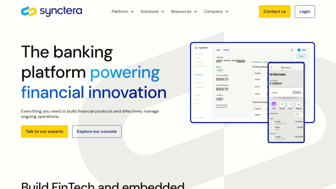Synctera screenshot