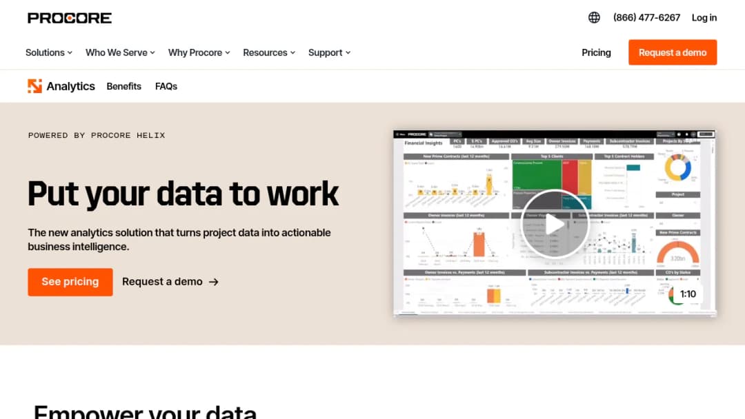Procore Analytics screenshot