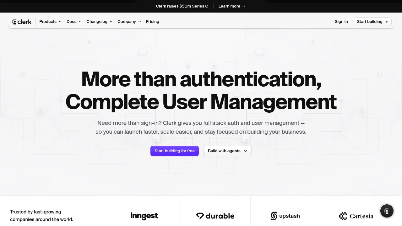 Clerk.com screenshot
